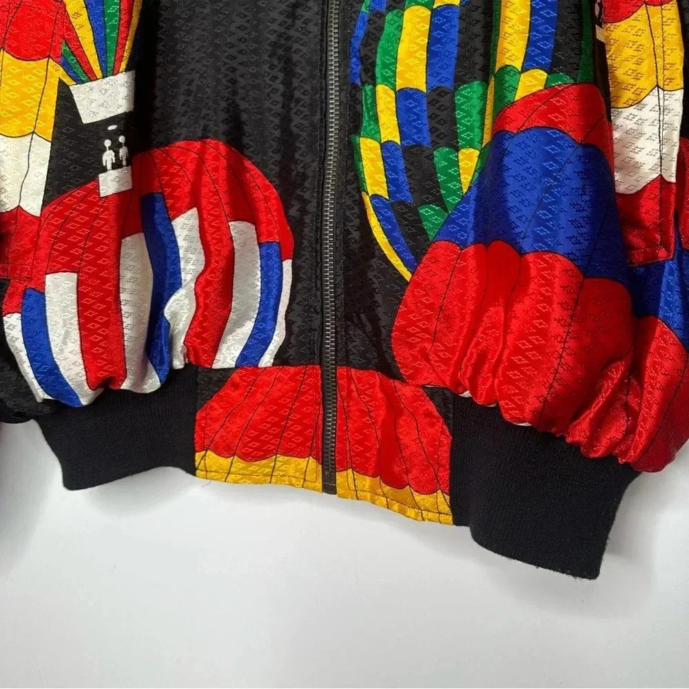Mighty Vintage 80’s Hot Air Balloon Print Bomber Jacket - Picture 9 of 13